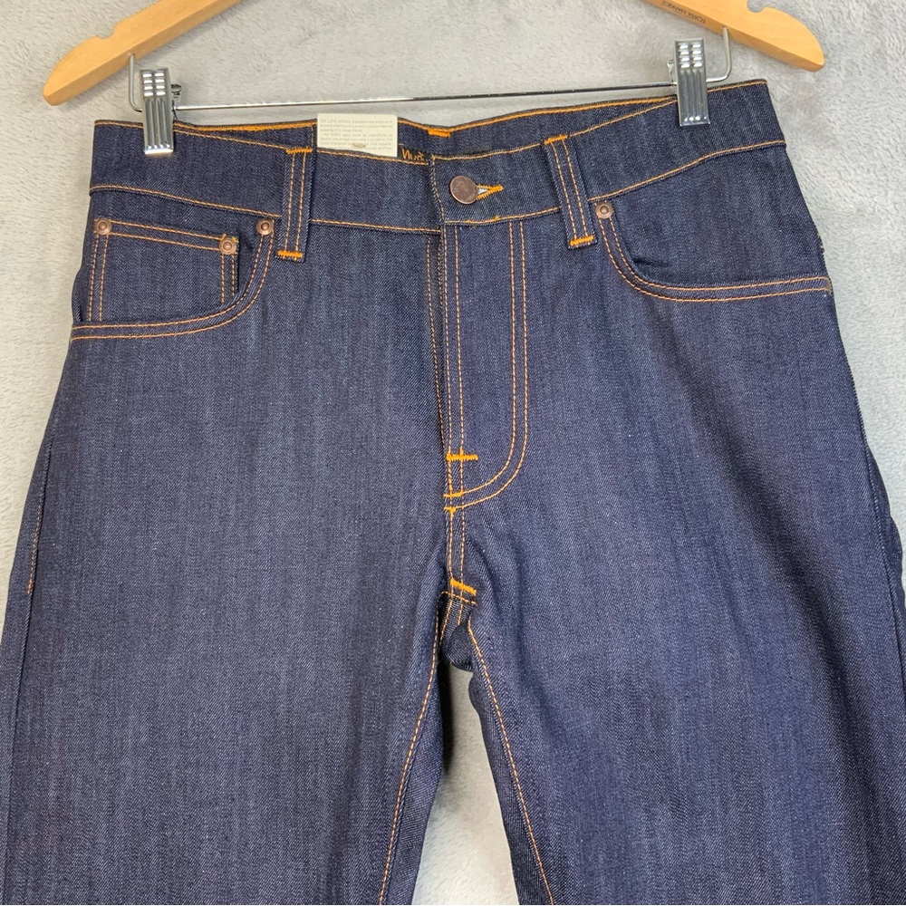 Nudie Thin Finn Dark Wash Denim Blue Jeans. Mens Size W30 x L34. (NWT) - Picture 3 of 11
